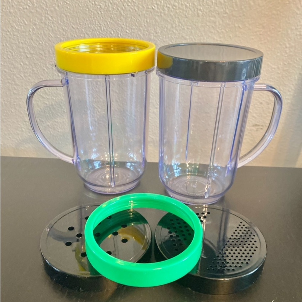 Original Magic Bullet Deluxe Replacement Parts, Party, Mugs, Lip Rings ￼New